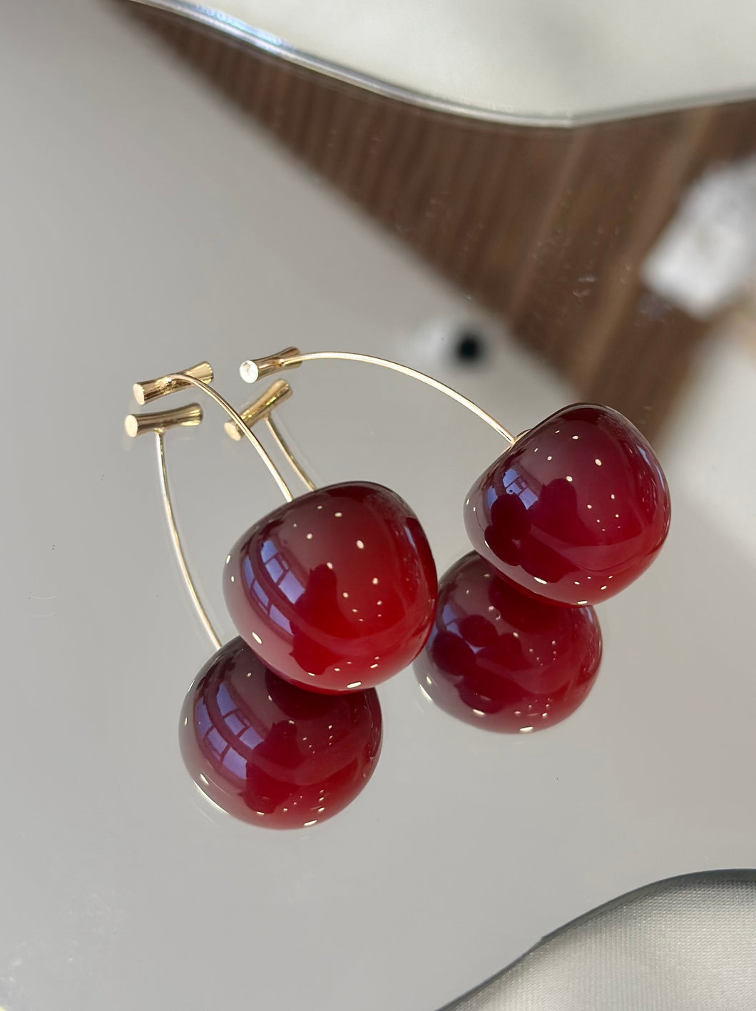 Aretes cerezas #C141