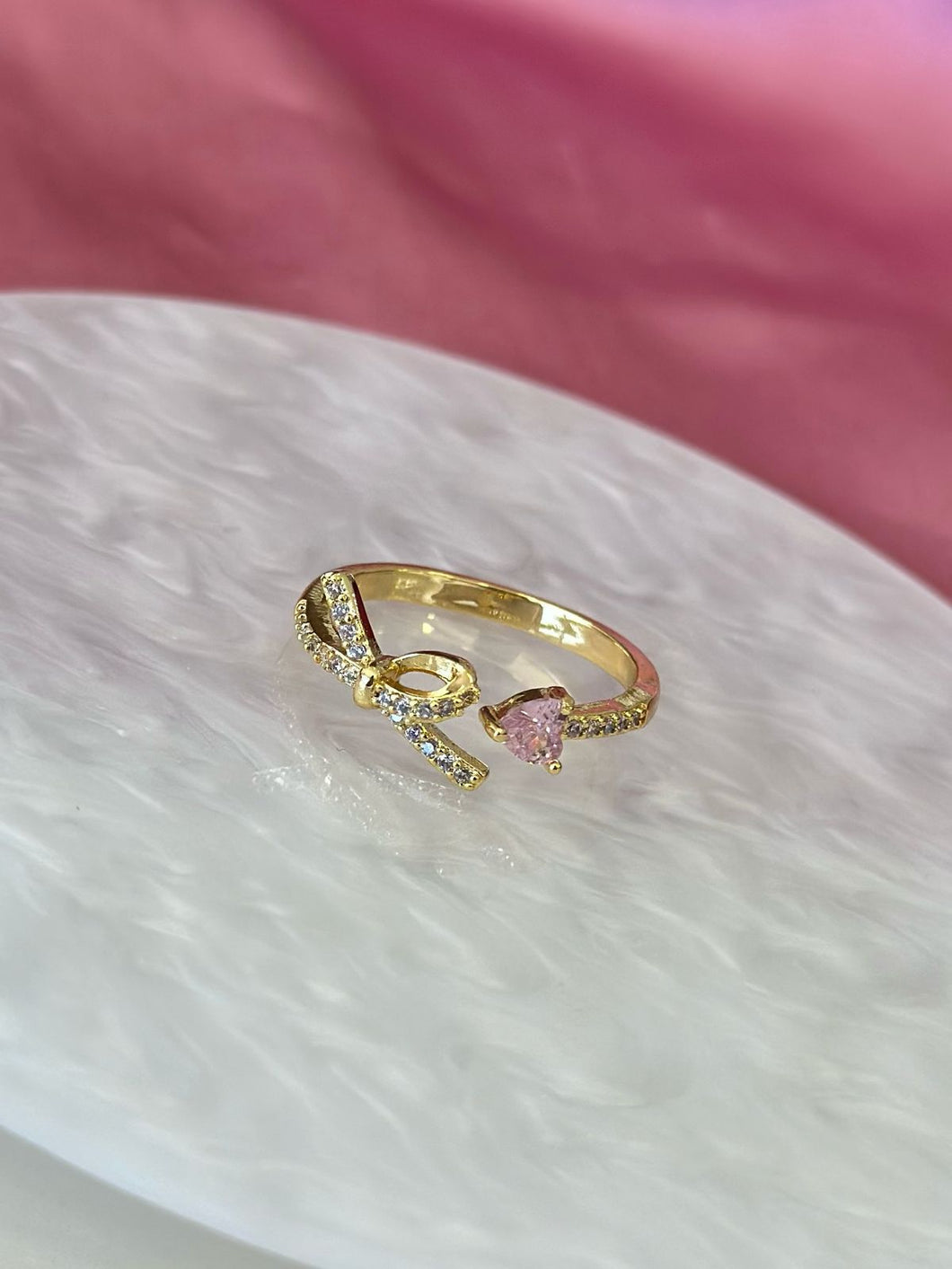 Anillo corazon moño #181B