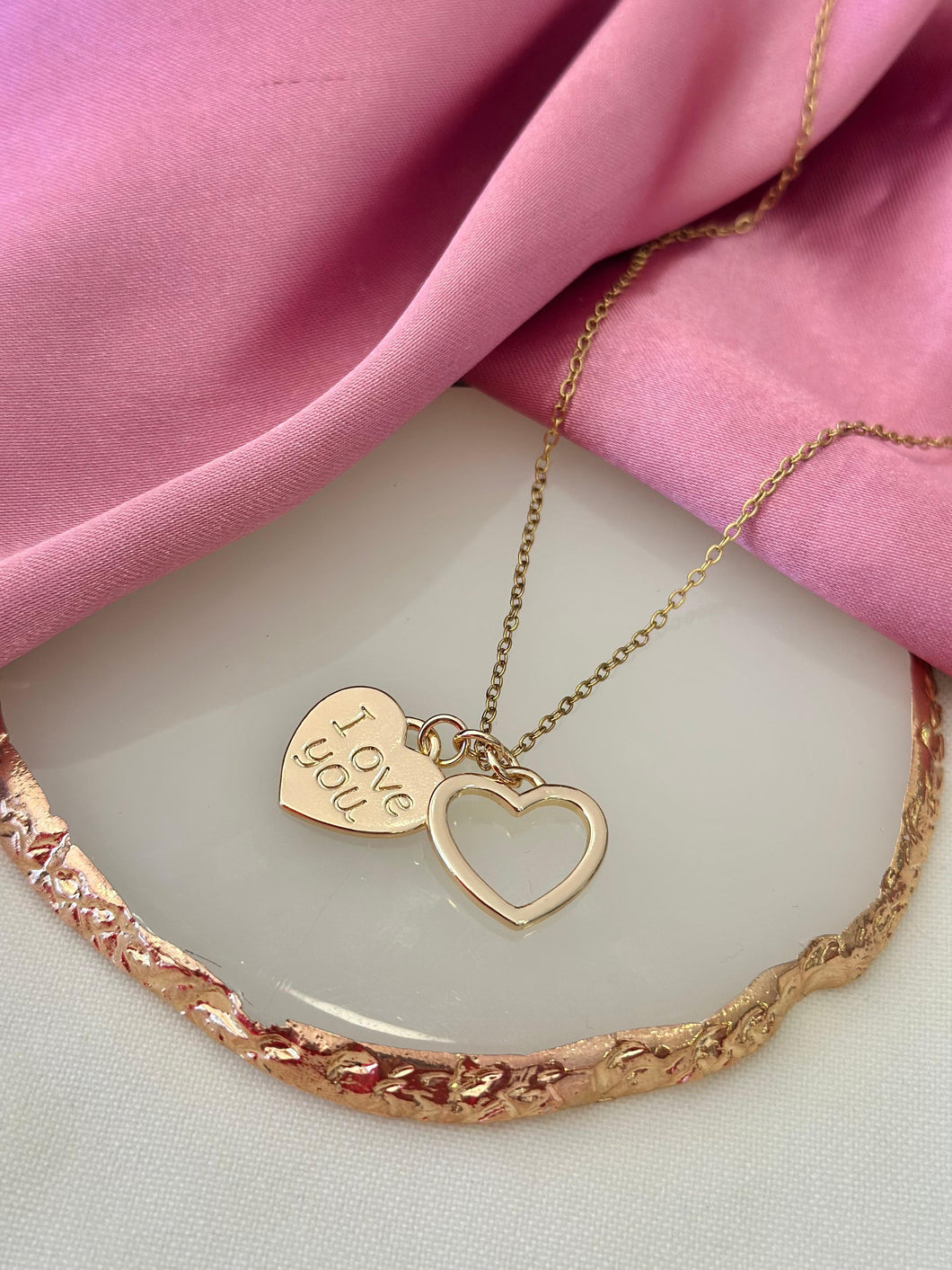 Collar corazones I love you #M0