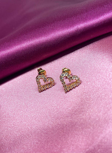 Aretes #35 corazon Zirconia